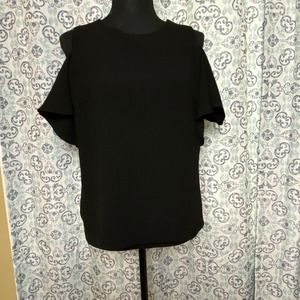 ASOS Womens Open Shoulder‎ Black Top Size 8